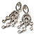 Stunning Clear Swarovski Crystal Chandelier Earrings (Silver Tone) - view 3