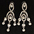 Stunning Clear Swarovski Crystal Chandelier Earrings (Silver Tone) - view 2