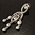 Stunning Clear Swarovski Crystal Chandelier Earrings (Silver Tone) - view 6