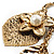 Gold Long 'Leaf' Drop Earrings -11cm Length - view 7