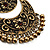 Long Bronze Tone Floral Chandelier Earrings - 10cm Drop - view 6