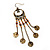 Boho Bronze Coin Multicoloured Bead Dangle Earrings - 10cm Length - view 6