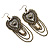 Long Vintage Bead Chain Chandelier Earrings (Bronze Tone) - 9cm Drop - view 7