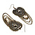 Long Vintage Bead Chain Chandelier Earrings (Bronze Tone) - 9cm Drop - view 6