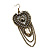 Long Vintage Bead Chain Chandelier Earrings (Bronze Tone) - 9cm Drop - view 8