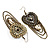 Long Vintage Bead Chain Chandelier Earrings (Bronze Tone) - 9cm Drop - view 4