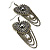 Long Vintage Bead Chain Chandelier Earrings (Bronze Tone) - 9cm Drop - view 9