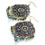 Gold Tone Hammered Bead Drop Earrings - 8cm Length - view 6