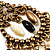 Long Multicoloured Bead Chandelier Earrings (Antique Gold Tone) - 10cm Drop - view 4