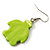 Funky Wooden Turtle Drop Earrings (Light Green & Blue) - 4.5cm Length - view 4