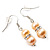 Small Light Cream Freshwater Pearl Crystal Drop Earrings (Silver Tone) - 3cm Length - view 5