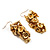 Gold Tone Floral Cluster Drop Earrings - 5.5cm Length - view 10
