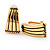 Gold Plated Triangular Clip-On Earrings - 2cm Length - view 3