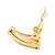 Gold Plated Triangular Clip-On Earrings - 2cm Length - view 4