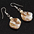 Antique White Shell Bead Drop Earrings (Silver Tone) - view 5
