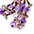 Lavender Semiprecious Chip Drop Earrings - 7cm Length - view 4