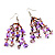 Lavender Semiprecious Chip Drop Earrings - 7cm Length - view 6
