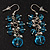 Light Blue Acrylic Bead Drop Earrings - 5cm Length - view 2