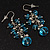 Light Blue Acrylic Bead Drop Earrings - 5cm Length - view 6