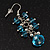 Light Blue Acrylic Bead Drop Earrings - 5cm Length - view 4