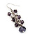 Light Purple Acrylic Bead Drop Earrings - 5cm Length - view 3