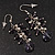 Light Purple Acrylic Bead Drop Earrings - 5cm Length - view 4