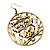 Bronze Tone 'Owl' Hoop Earrings -7.5cm Drop - view 2