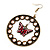 Bronze Tone Crystal Butterfly Hoop Earrings - 6cm Diameter - view 2