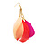 Multicoloured Feather Chain Dangle Earrings (Gold Tone Metal) - 11cm Length - view 5