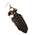 Long 'Charm & Feather' Drop Earrings - 13cm Length - view 2