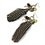 Long 'Charm & Feather' Drop Earrings - 13cm Length - view 6