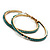 Gold Plated Turquoise Coloured Glass Bead Hoop Earrings - 6.5cm Diameter - view 11