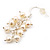 Delicate White Freshwater Pearl Cluster Drop Earrings (Silver Plated) - 3.5cm Drop - view 4