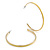 Yellow Enamel Thin Hoop Earrings (Gold Plated Metal) - 6cm Diameter - view 2