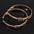 Antique Gold 'Belt' Hoop Earrings - 4.5cm Diameter - view 10