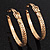 Antique Gold 'Belt' Hoop Earrings - 4.5cm Diameter - view 6