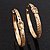 Antique Gold 'Belt' Hoop Earrings - 4.5cm Diameter - view 9