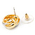 2-Tone 'Doughnut' Metal Stud Earrings - 15mm Diameter - view 5