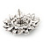 Burn Silver 'Sunflower' Diamante Stud Earrings - 3cm Diameter - view 7