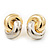 2-Tone 'Knot' Stud Earrings - 2cm Length - view 8