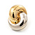 2-Tone 'Knot' Stud Earrings - 2cm Length - view 3