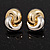 2-Tone 'Knot' Stud Earrings - 2cm Length - view 2
