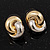 2-Tone 'Knot' Stud Earrings - 2cm Length - view 7