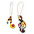 Multicoloured 'Musical Notes' Drop Earrings (Silver Tone Metal) - 7cm Length - view 6