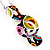 Multicoloured 'Musical Notes' Drop Earrings (Silver Tone Metal) - 7cm Length - view 3