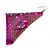 Disco Mesh Red-Violet Drop Earrings (Silver Plated Metal) -10cm Length - view 2