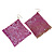 Disco Mesh Red-Violet Drop Earrings (Silver Plated Metal) -10cm Length - view 7