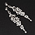 Long Swarovski Clear Crystal Chandelier Earrings ( Silver Plated Metal) - 11.5cm Drop - view 3