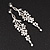 Long Swarovski Clear Crystal Chandelier Earrings ( Silver Plated Metal) - 11.5cm Drop