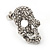 Dazzling Crystal Skull Stud Earrings In Silver Plating - 2cm Length - view 12
